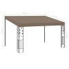 Tópszínű falra szerelhető pavilon 4 x 3 x 2,5 m