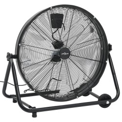 Fekete ipari dobventilátor 60 cm 180 w