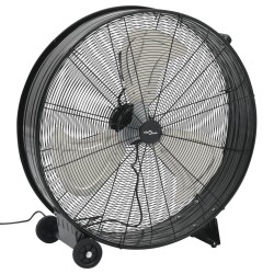 Fekete ipari dobventilátor 77 cm 180 w
