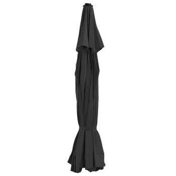 Fekete kültéri napernyő csereponyva 515 cm