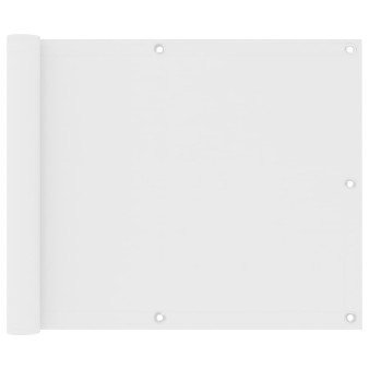 Fehér oxford-szövet erkélyparaván 75 x 400 cm