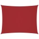 Piros téglalap alakú oxford-szövet napvitorla 2,5 x 4 m