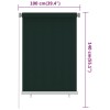 Sötétzöld kültéri hdpe roló 100 x 140 cm