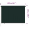 Sötétzöld kültéri hdpe roló 200 x 140 cm