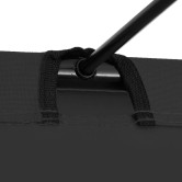 Fekete oxford szövet és acél kempingágy 180 x 60 x 19 cm Fekete oxford szövet és acél kempingágy 180 x 60 x 19 cm