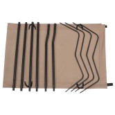 Tópszínű oxford szövet és acél kempingágy 180 x 60 x 19 cm Tópszínű oxford szövet és acél kempingágy 180 x 60 x 19 cm