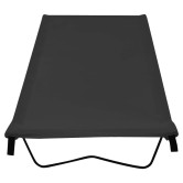 2 db fekete oxford szövet és acél kempingágy 180 x 60 x 19 cm 2 db fekete oxford szövet és acél kempingágy 180 x 60 x 19 cm