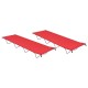 2 db piros oxford szövet és acél kempingágy 180 x 60 x 19 cm 2 db piros oxford szövet és acél kempingágy 180 x 60 x 19 cm