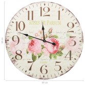 Vintage stílusú virágos falióra 60 cm