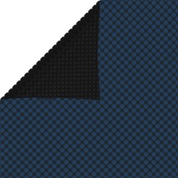 Fekete és kék napelemes lebegő pe medencefólia 500 x 300 cm