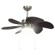 Sötétbarna mennyezeti ventilátor lámpával 76 cm Sötétbarna mennyezeti ventilátor lámpával 76 cm