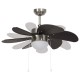 Sötétbarna mennyezeti ventilátor lámpával 76 cm Sötétbarna mennyezeti ventilátor lámpával 76 cm