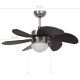 Sötétbarna mennyezeti ventilátor lámpával 76 cm Sötétbarna mennyezeti ventilátor lámpával 76 cm