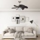 Sötétbarna mennyezeti ventilátor lámpával 76 cm Sötétbarna mennyezeti ventilátor lámpával 76 cm