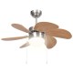Világosbarna mennyezeti ventilátor lámpával 76 cm Világosbarna mennyezeti ventilátor lámpával 76 cm