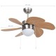 Világosbarna mennyezeti ventilátor lámpával 76 cm Világosbarna mennyezeti ventilátor lámpával 76 cm