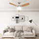 Világosbarna távirányítós mennyezeti ventilátor lámpával 108 cm Világosbarna távirányítós mennyezeti ventilátor lámpával 108 cm