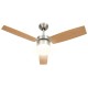 Világosbarna távirányítós mennyezeti ventilátor lámpával 108 cm Világosbarna távirányítós mennyezeti ventilátor lámpával 108 cm