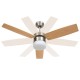 Világosbarna távirányítós mennyezeti ventilátor lámpával 108 cm Világosbarna távirányítós mennyezeti ventilátor lámpával 108 cm