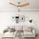 Világosbarna távirányítós mennyezeti ventilátor lámpával 108 cm Világosbarna távirányítós mennyezeti ventilátor lámpával 108 cm