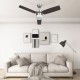 Sötétbarna távirányítós mennyezeti ventilátor lámpával 108 cm Sötétbarna távirányítós mennyezeti ventilátor lámpával 108 cm