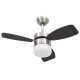 Sötétbarna távirányítós mennyezeti ventilátor lámpával 76 cm Sötétbarna távirányítós mennyezeti ventilátor lámpával 76 cm