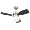 Sötétbarna mennyezeti ventilátor lámpával/távirányítóval 76 cm