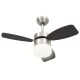 Sötétbarna távirányítós mennyezeti ventilátor lámpával 76 cm Sötétbarna távirányítós mennyezeti ventilátor lámpával 76 cm