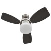 Sötétbarna mennyezeti ventilátor lámpával/távirányítóval 76 cm