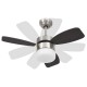 Sötétbarna távirányítós mennyezeti ventilátor lámpával 76 cm Sötétbarna távirányítós mennyezeti ventilátor lámpával 76 cm