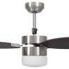 Sötétbarna mennyezeti ventilátor lámpával/távirányítóval 76 cm
