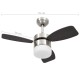 Sötétbarna távirányítós mennyezeti ventilátor lámpával 76 cm Sötétbarna távirányítós mennyezeti ventilátor lámpával 76 cm