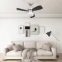 Sötétbarna mennyezeti ventilátor lámpával/távirányítóval 76 cm
