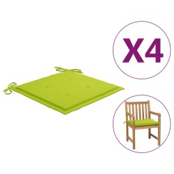 4 db élénkzöld párna kerti székhez 50 x 50 x 4 cm