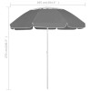 Antracitszürke strandnapernyő 300 cm