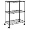 3 szintes króm tárolóállvány kerekekkel 150 kg 60 x 35 x 81 cm