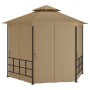 Tópszínű pavilon oldalfalakkal 3,1 x 2,7 m