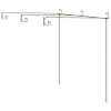 Antik barna vas kerti pergola 3 x 3 x 2,5 m