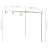 Antik barna vas kerti pergola 3 x 3 x 2,5 m