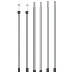 2 db teleszkópos alumínium ponyvaoszlop 102-260 cm