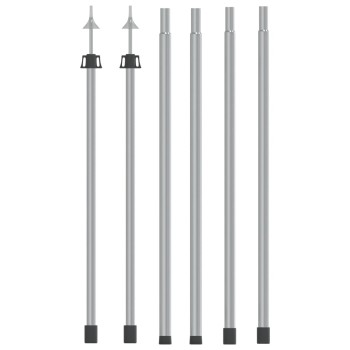 2 db teleszkópos alumínium ponyvaoszlop 102-260 cm