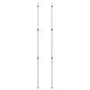 2 db teleszkópos alumínium ponyvaoszlop 102-260 cm