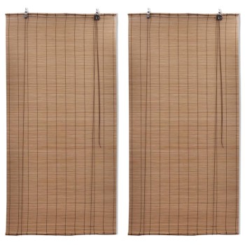 2 db barna bambusz redőny 120 x 220 cm