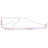 Antracitszürke tető partisátorhoz 4 x 3 m 270 g/m²