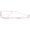 Antracitszürke tető partisátorhoz 4,5 x 3 m 270 g/m²