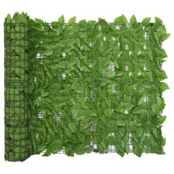Zöld leveles erkélyparaván 500 x 100 cm
