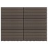 6 db sötétbarna wpc teraszburkoló lap 60 x 30 cm 1,08 m²