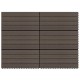 6 db sötétbarna wpc teraszburkoló lap 60 x 30 cm 1,08 m² 6 db sötétbarna wpc teraszburkoló lap 60 x 30 cm 1,08 m²