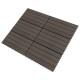 6 db sötétbarna wpc teraszburkoló lap 60 x 30 cm 1,08 m² 6 db sötétbarna wpc teraszburkoló lap 60 x 30 cm 1,08 m²