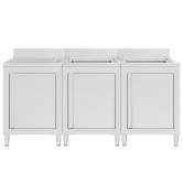 Rozsdamentes acél kereskedelmi konyhai mosogató 180 x 60 x 96 cm Rozsdamentes acél kereskedelmi konyhai mosogató 180 x 60 x 96 cm